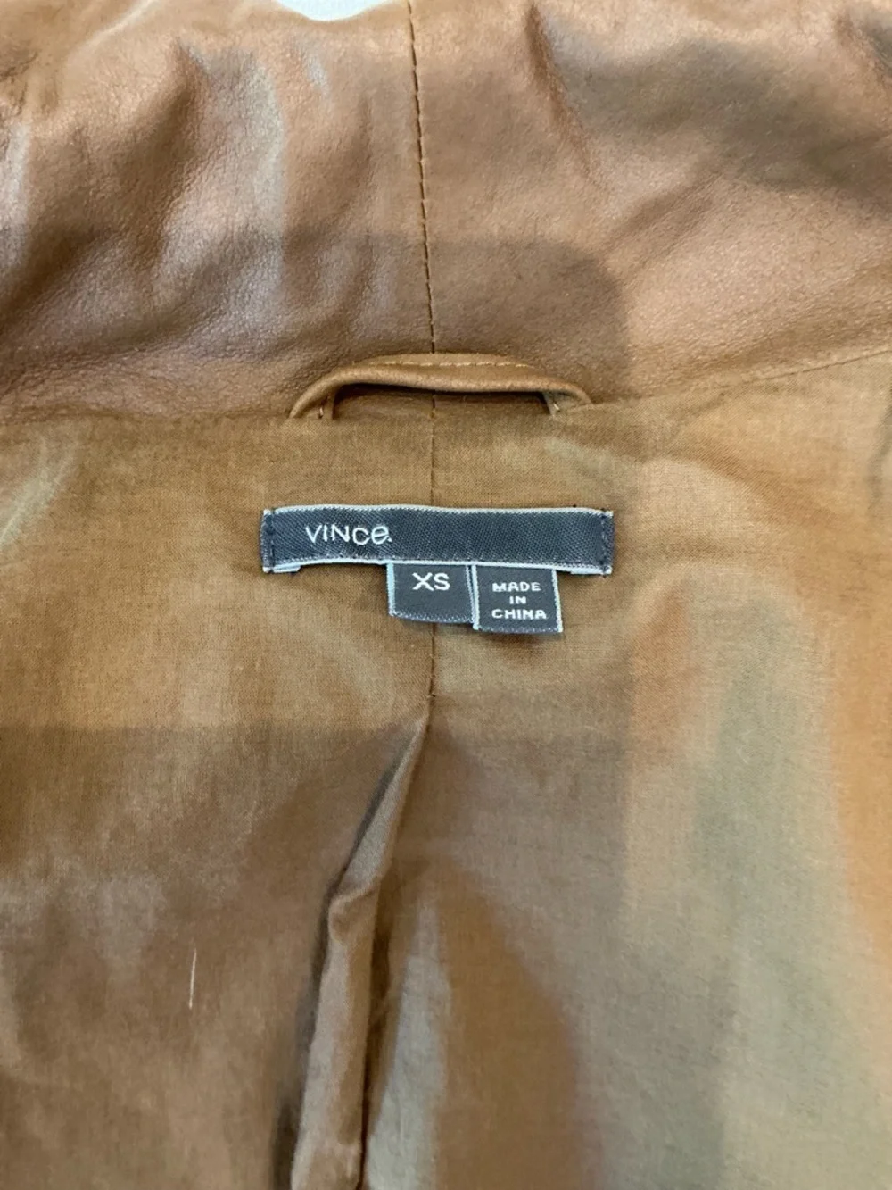 Vince Soft Leather Asymmetrical Moto Zip Women's Jacket Brown XSmall